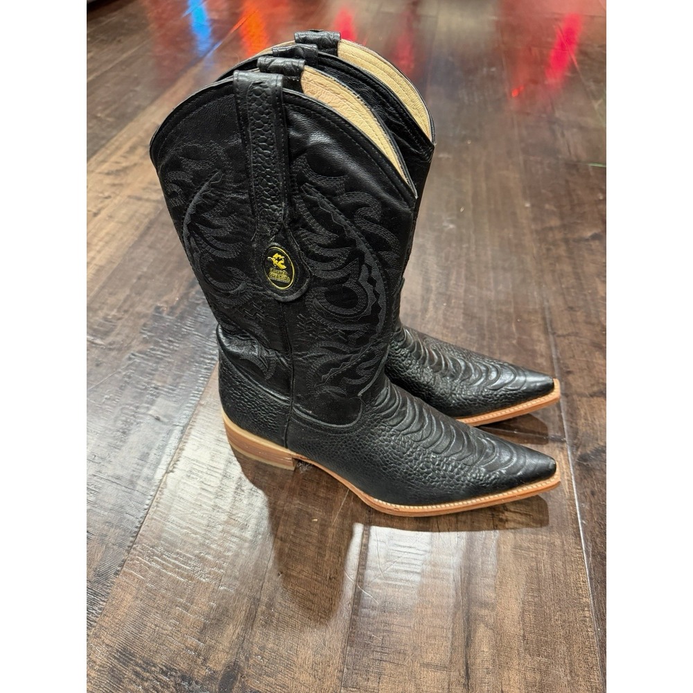 Linea de Oro Handmade Genuine Black Designer Leather Boots Men's 8 EUC‎